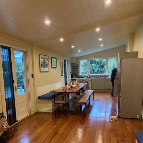 Schoolhouse Cottage - kitchen and communal area